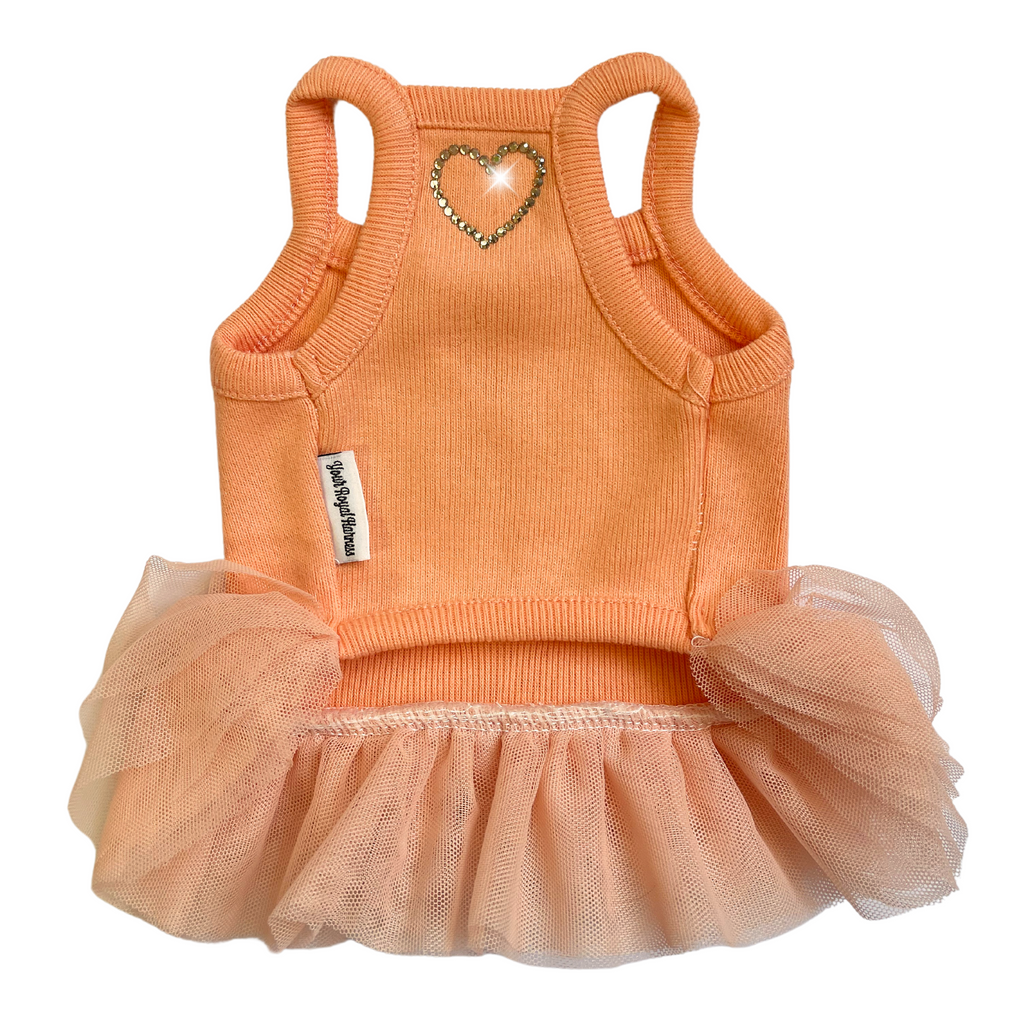 Orange Personalized Hand Applied Crystal Tutu