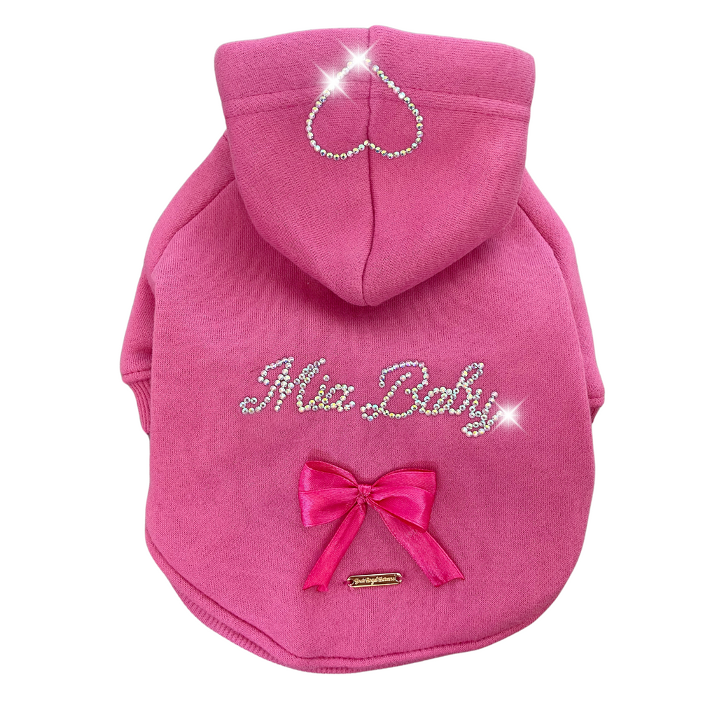 Personalized Hand Applied Crystal Pink Hoodie