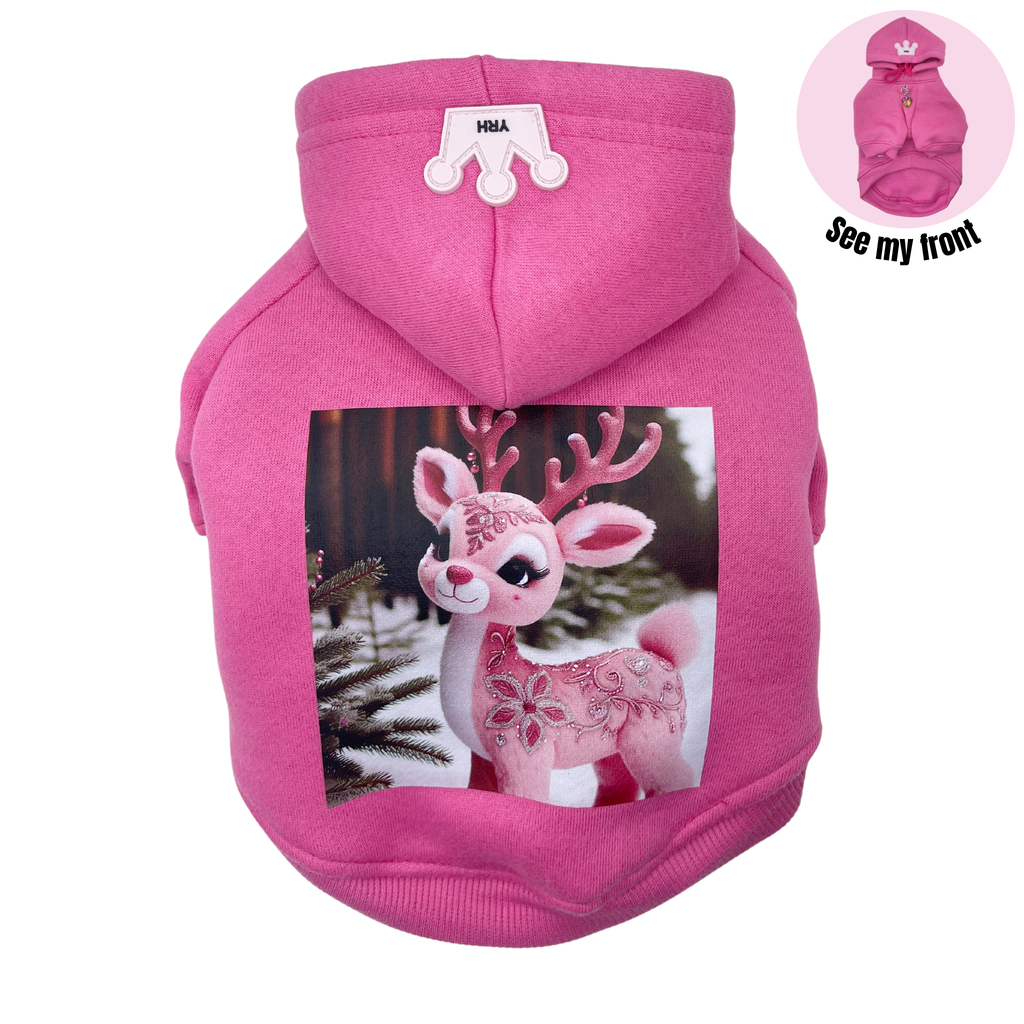 Pink Reindeer Charmed Hoodie