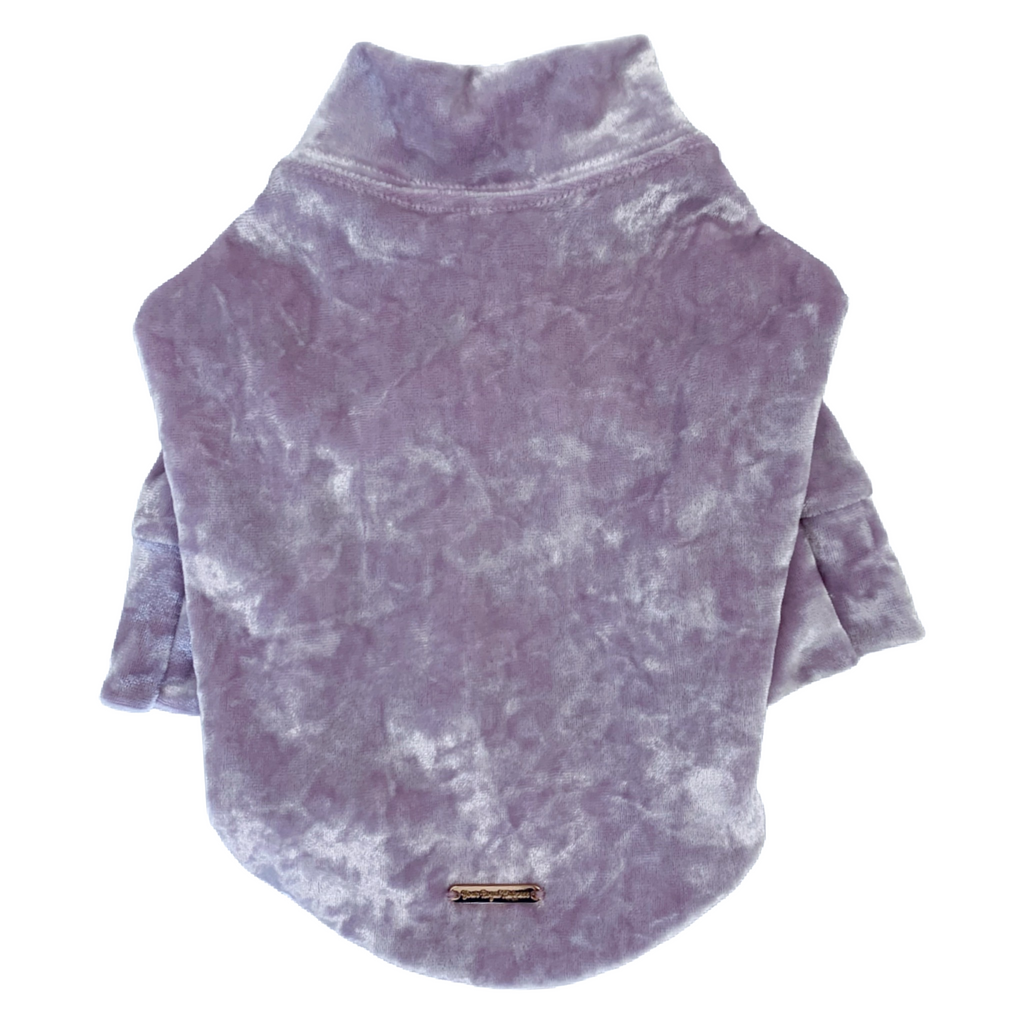 Crushed Velour Purple Long Sleeve Top (Sample Sale)